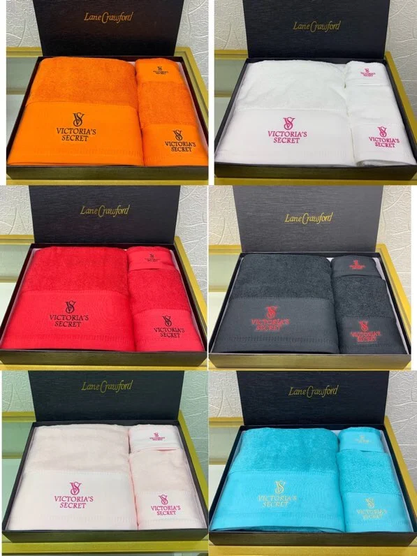 Victoria'secret 浴巾70X140cm 毛巾40X80cm 小方巾30X30cm QY12